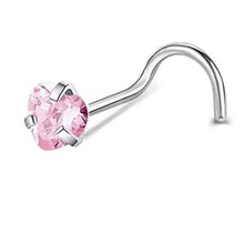 Load image into Gallery viewer, Pink Stone Nose Ring