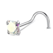 Load image into Gallery viewer, Iridescent Stone Nose Ring