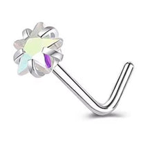 Load image into Gallery viewer, Iridescent Stone Nose Ring
