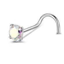Load image into Gallery viewer, Iridescent Stone Nose Ring