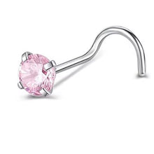 Load image into Gallery viewer, Pink Stone Nose Ring