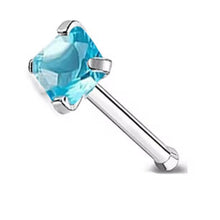 Load image into Gallery viewer, Blue Stone Nose Ring