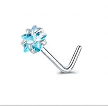 Load image into Gallery viewer, Blue Stone Nose Ring