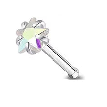 Load image into Gallery viewer, Iridescent Stone Nose Ring