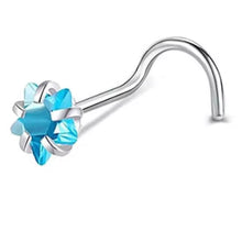 Load image into Gallery viewer, Blue Stone Nose Ring
