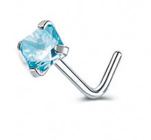 Load image into Gallery viewer, Blue Stone Nose Ring