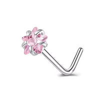 Load image into Gallery viewer, Pink Stone Nose Ring