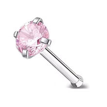 Load image into Gallery viewer, Pink Stone Nose Ring