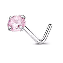 Load image into Gallery viewer, Pink Stone Nose Ring