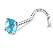 Load image into Gallery viewer, Blue Stone Nose Ring