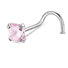 Load image into Gallery viewer, Pink Stone Nose Ring