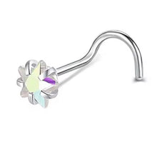 Load image into Gallery viewer, Iridescent Stone Nose Ring