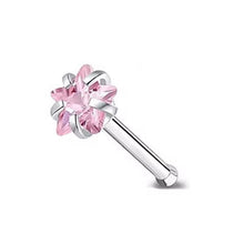 Load image into Gallery viewer, Pink Stone Nose Ring