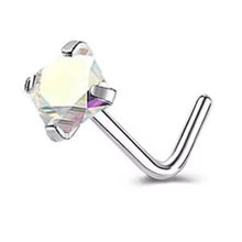 Load image into Gallery viewer, Iridescent Stone Nose Ring