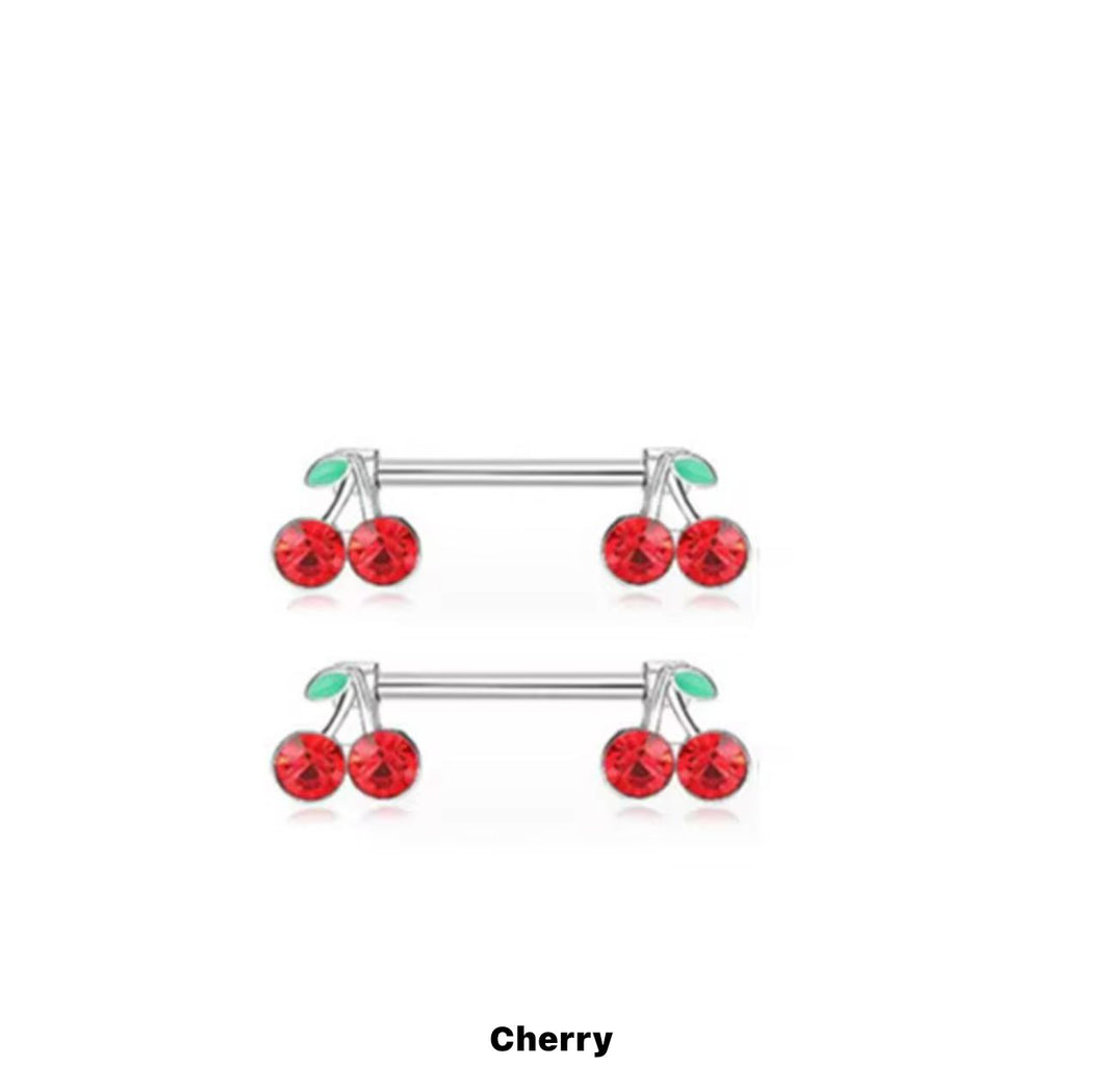 Red Cherry Gem - Nipple Jewelry #022