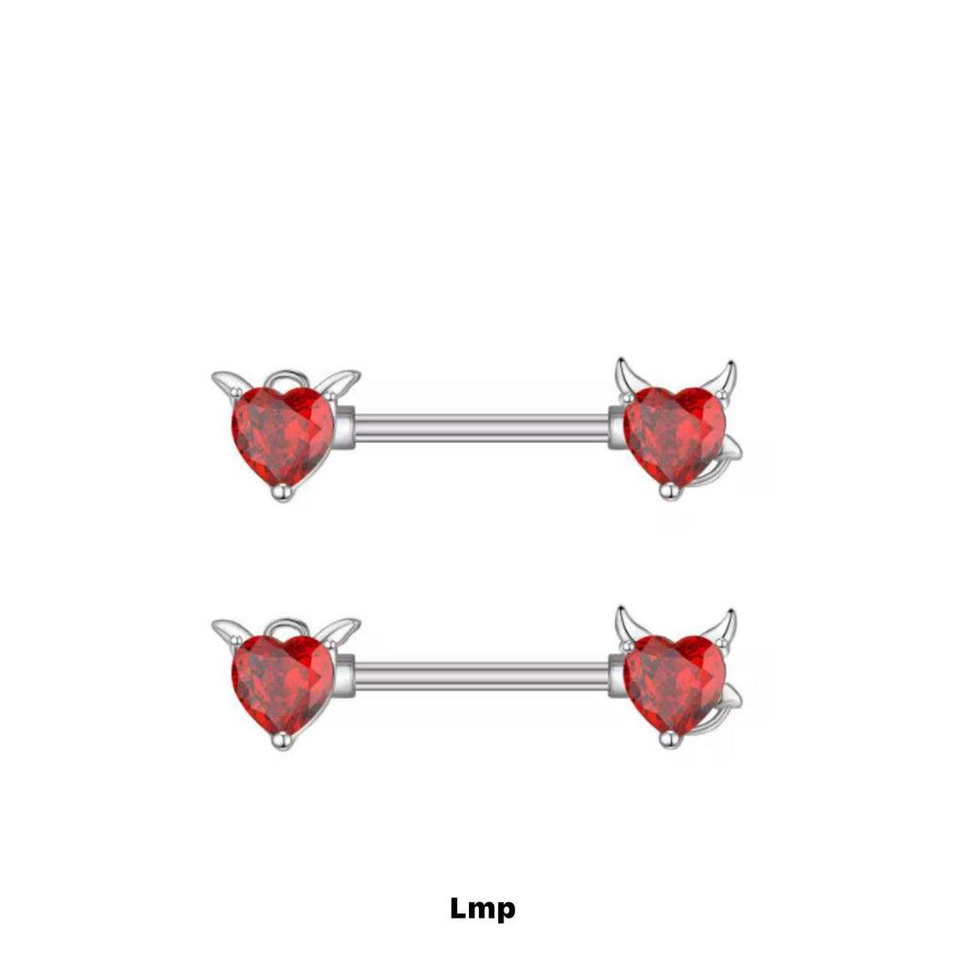 Red Gem - Nipple Jewelry #023