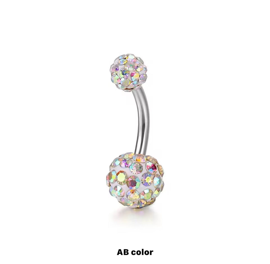 Multicolor - Crystal Disco Ball Navel Ring #012 – Tattoo City - Showroom