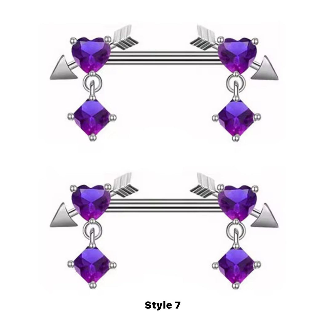 Purple Gem - Nipple Jewelry #025