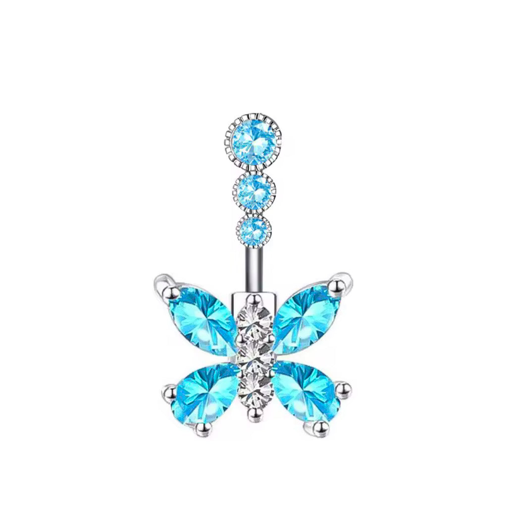 Lake Blue - Butterfly Design Navel Jewelry  #043