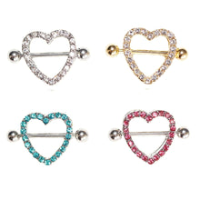 Load image into Gallery viewer, Diamond Heart Nipple Rings
